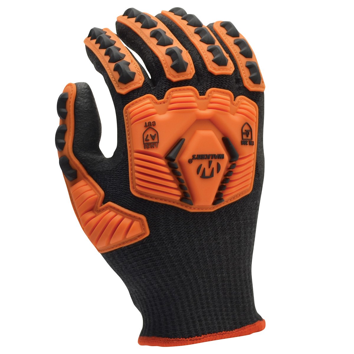 Shock Grip By SGI™ Impact Gloves, Hi-Vis, Nitrile Palm, Cut Level A7